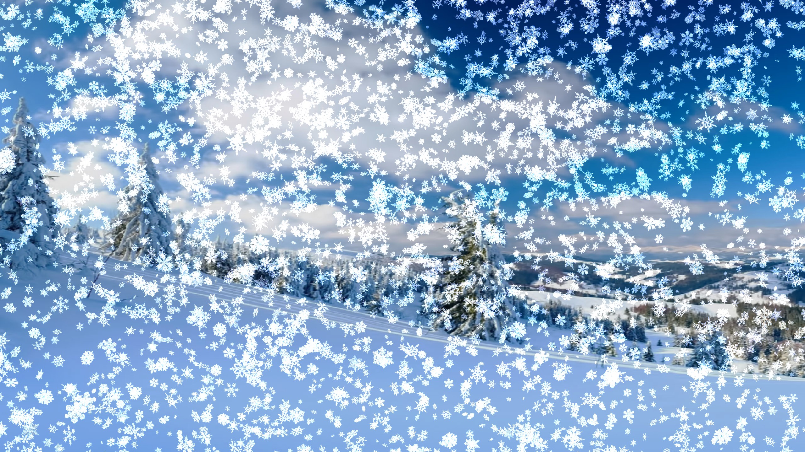 Snowy Desktop 3D